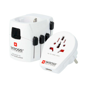 Skross PRO ?" World & USB power plug adapter Universal White