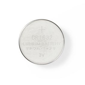 Lithium Button Cell Battery CR1632 | 3 V DC | Precharged | 5-Blister | Various Devices | Silver