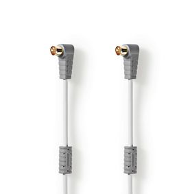 Satellite Cable | F-Quick Male Angled - F-Quick Male Angled | 2.00 m | White