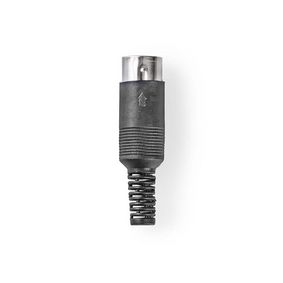 DIN Connector | Straight | Male | Nickel Plated | Twist-on | Cable input diameter: 6.0 mm | PVC | Bl