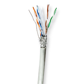 Network Cable Roll | CAT6 | Stranded | S/FTP | CCA | 100.0 m | Indoor | Round | PVC | Grey | Gift Bo