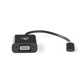 USB Adapter | USB 3.1 | USB-CT Male | VGA Female | 0.20 m | Round | Gold Plated | PVC | Anthracite |