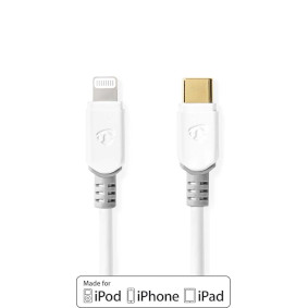 Lightning Cable | USB 2.0 | Apple Lightning 8-Pin | USB-CT Male | 480 Mbps | Gold Plated | 1.00 m |
