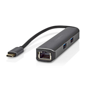 USB Multi-Port Adapter | USB 3.2 Gen 1 | USB-CT Male | HDMIT Output / RJ45 Female / 3x USB-A Female