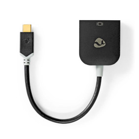 USB Adapter | USB 3.2 Gen 1 | USB-CT Male | VGA Female | 0.20 m | Round | Gold Plated | PVC | Anthra