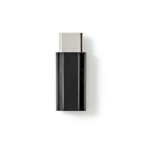 USB Adapter | USB 2.0 | USB-CT Male | USB Micro-B Female | 480 Mbps | Nickel Plated | Black | Box