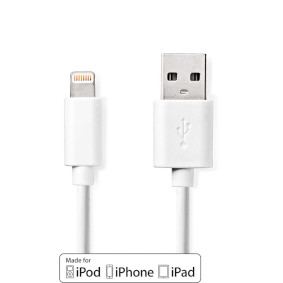 Lightning Cable | USB 2.0 | Apple Lightning 8-Pin | USB-A Male | 480 Mbps | Nickel Plated | 2.00 m |