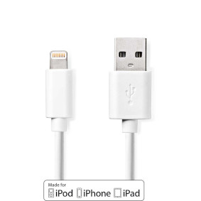 Lightning Cable | USB 2.0 | Apple Lightning 8-Pin | USB-A Male | 480 Mbps | Nickel Plated | 3.00 m |