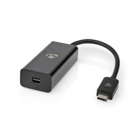 USB Adapter | USB 3.2 Gen 1 | USB-CT Male | Mini DisplayPort Female | 0.20 m | Round | Nickel Plated