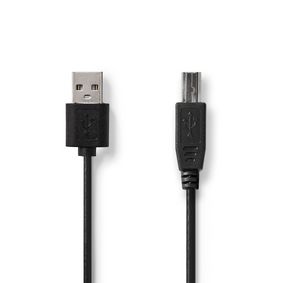USB Cable | USB 2.0 | USB-A Male | USB-B Male | 7.5 W | 480 Mbps | Nickel Plated | 2.00 m | Round |