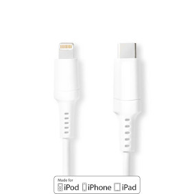 Lightning Cable | USB 2.0 | Apple Lightning 8-Pin | USB-CT Male | 480 Mbps | Nickel Plated | 1.00 m