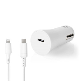 Car Charger | 1.67 / 2.22 / 3.0 A | Number of outputs: 1 | Port type: USB-CT | Lightning 8-Pin (Loos