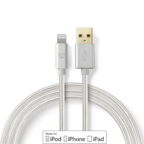 Lightning Cable | USB 2.0 | Apple Lightning 8-Pin | USB-A Male | 480 Mbps | Gold Plated | 1.00 m | R