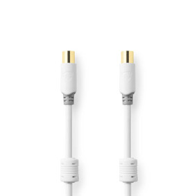 Coax Cable | IEC (Coax) Male | IEC (Coax) Female | Gold Plated | 100 dB | 75 Ohm | Double Shielded |