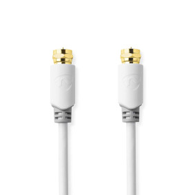 Satellite & Antenna Cable | F Male | F Male | Gold Plated | 75 Ohm | Single Shielded | 10.0 m | Roun