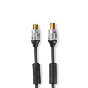 Coax Cable | IEC (Coax) Male | IEC (Coax) Female | Gold Plated | 75 Ohm | Double Shielded | 10.0 m |