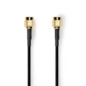 SMA Cable | SMA Male | SMA Male | Gold Plated | 50 Ohm | Single Shielded | 5.00 m | Round | PVC | Bl