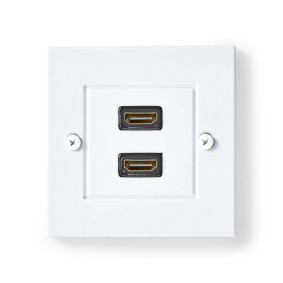 HDMIT Wall Box | 2x HDMIT Female | 4K@60Hz | HDMIT Female | Black | 18 Gbps | Gold Plated | Envelope