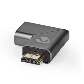 HDMIT Adapter | HDMIT Connector / HDMIT Male | HDMIT Output | Gold Plated | Angled Left | Aluminium