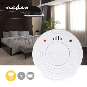 Smoke Alarm | Battery Powered | Battery life up to: 10 year | EN 14604 | With pause button | With te