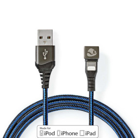 USB Cable | USB 2.0 | Apple Lightning 8-Pin | USB-A Male | 12 W | 480 Mbps | Nickel Plated | 1.00 m