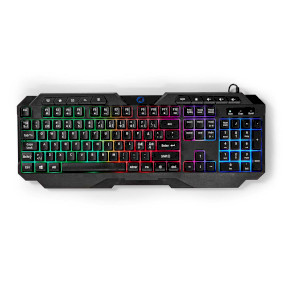 Wired Gaming Keyboard | USB Type-A | Membrane Keys | LED | QWERTY | ND Layout | USB Powered | Power
