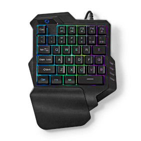 Wired Gaming Keyboard | USB Type-A | Membrane Keys | RGB | Single-Handed | Universal | USB Powered |