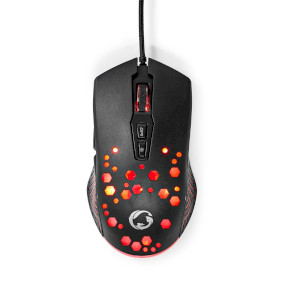 Gaming Mouse | Wired | 800 / 1200 / 2400 / 3200 / 4800 / 7200 dpi | Adjustable DPI | Number of butto