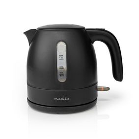 Electric Kettle | 1.0 l | Plastic | Black | Rotatable 360 degrees | Concealed heating element | Stri