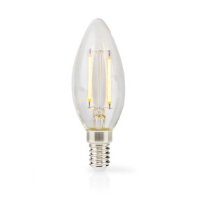 LED Filament Bulb E14 | Candle | 2 W | 250 lm | 2700 K | Warm White | Retro Style | 1 pcs | Clear
