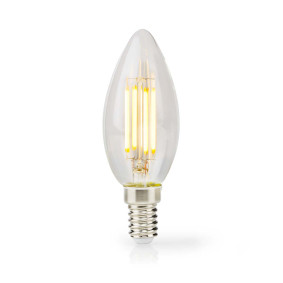 LED Filament Bulb E14 | Candle | 4.5 W | 470 lm | 2700 K | Dimmable | Warm White | Retro Style | 1 p