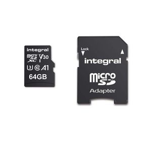 64GB High Speed MicroSDHC/XC V30 - 100MB/s Read - 45MB/s Write