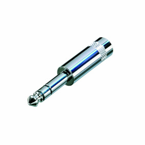 Stereo Connector 6.35 mm Male Silver