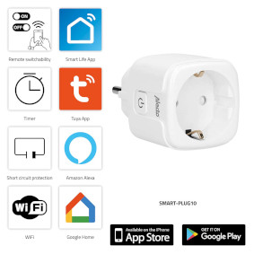 Alecto Smart Wi-Fi Power Socket 16a White