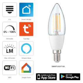 Smart filament LED lamp with Wi-Fi