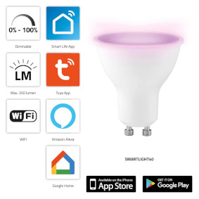 Smart LED colour lamp with Wi-Fi