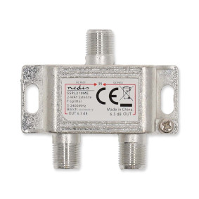 Satellite Splitter | 5 - 2400 MHz | 6.5 dB | Number of inputs: 1 | Number of outputs: 2 | Impedance: