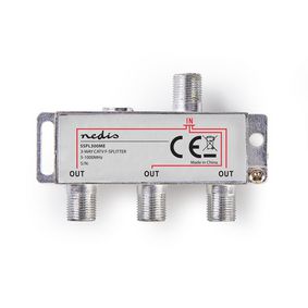 CATV Splitter | 5 - 1000 MHz | Insertion loss: 6.8 dB | Number of outputs: 3 | 75 Ohm | Zinc Alloy