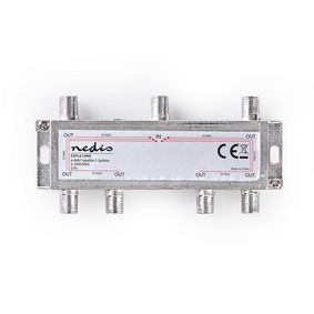 Satellite Splitter | 5 - 2400 MHz | 17.0 dB | Number of inputs: 1 | Number of outputs: 6 | Impedance