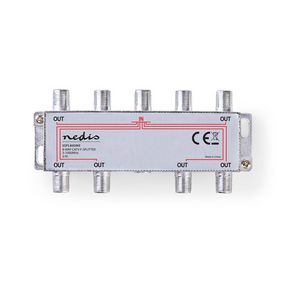 CATV Splitter | 5 - 1000 MHz | Insertion loss: 11.0 dB | Number of outputs: 8 | 75 Ohm | Zinc