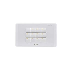 Aten 12-button Multi-interface Control Pad (EU  2 Gang) with PoE and customizable buttons