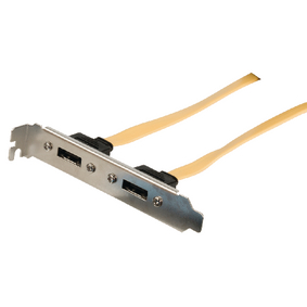 SATA 6 Gb/s Cable Internal 2x SATA 7-Pin Female - 2x SATA 7-Pin Bracket 0.50 m Yellow