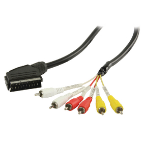 SCART Cable SCART Male - 6x RCA Male 2.00 m Black