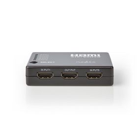 HDMIT Switch | 5 port(s) | 5x HDMIT Input | 1x HDMIT Output | 1080p | 3.4 Gbps | ABS | Black