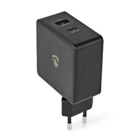 Wall Charger | Quick charge feature | 2.25 / 2.4 / 3.0 A | Number of outputs: 2 | USB-A / USB-CT | N