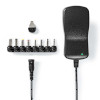 Univerzális hálózati adapter | 18 W | 3 - 12 V DC | 1.10 m | 1.5 A | 8 plug(s) | Fekete