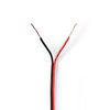 Hangszóró kábel | 2x 0.35 mm² | CCA | 100.0 m | Kerek | PVC | Fekete / Piros | Zsugor csomagolás