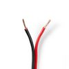 Hangszóró kábel | 2x 1.50 mm² | CCA | 100.0 m | Kerek | PVC | Fekete / Piros | Zsugor csomagolás