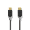 USB kábel | USB 3.2 Gen 1 | USB-C™ Dugasz | USB-C™ Dugasz | 60 W | 4K@60Hz | 5 Gbps | Nikkelezett | 1.00 m | Kerek | PVC | Antracit | Ablakos Doboz