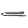 USB Dokkoló Állomás | USB 3.2 Gen 1 | USB-C™ Dugasz | HDMI™ Kimenet / RJ45 Aljzat / SD / 2x USB-C™ / 3.5 mm Aljzat / 3x USB-A Aljzat | 5 Gbps | 0.20 m | Kerek | Aranyozott | PVC | Antracit | Doboz